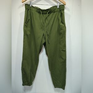 Levi’s Forest Green Jogger Pants Women’s L Lightweight Drawstring Elastic Waist
